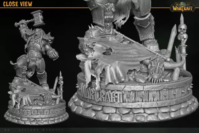 Warcraft Thrall Durotan Busto Print Model 3D STL — Фото 6 из 8