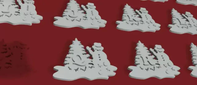 CHRISTMAS SNOWMAN 3D letters stl file — Фото 6 из 11