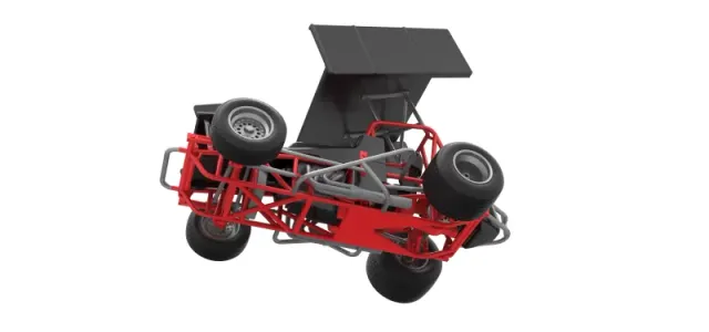 Vintage Winged Sprint car Scale 1:25 — Фото 3 из 31