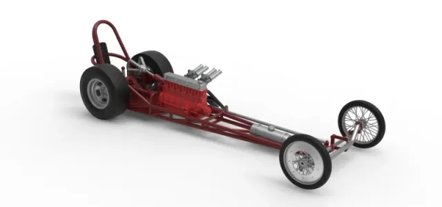 Vintage Front engine dragster Base Version 6 Scale 1:25 — Image 24 of 30