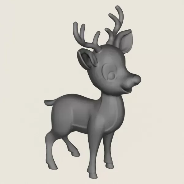 Cartoon Deer Print Ready 3D Model — Image 4 of 5