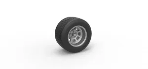 Wheel of Vintage Dirt race car V2 Scale 1:25