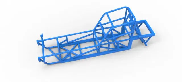 Frame of Vintage Dirt Modified stock car Version 4 Scale 1:25 — Фото 2 из 17