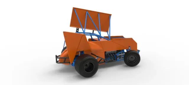 Winged Sprint car Version 2 while turning Scale 1:25 — Фото 20 из 30