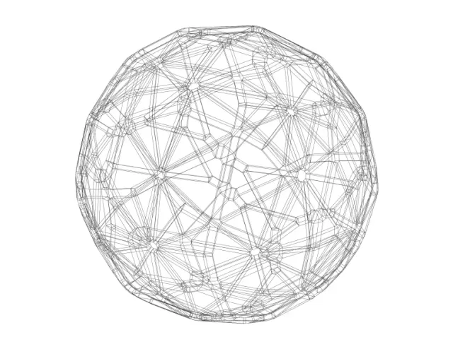Wireframe Shape Geometric Faceted Sphere — Фото 5 из 6