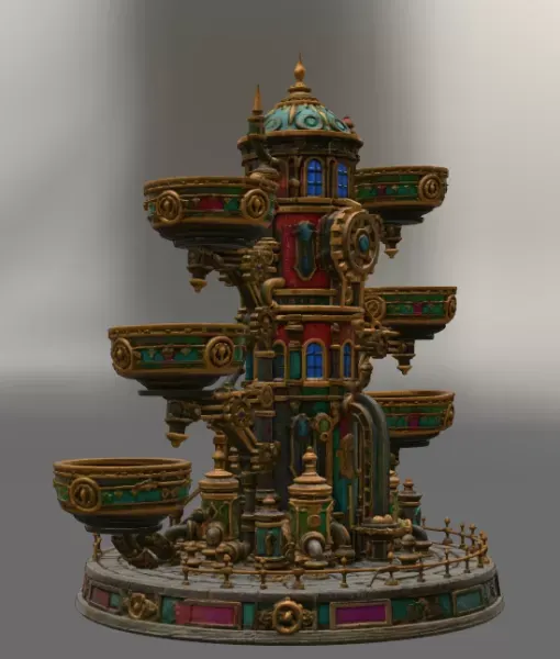 Steampunk Key & Jewelry Organizer STL File for 3D Print — Фото 9 из 17