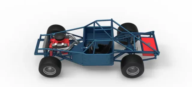 Vintage Dirt late model Race car Base Scale 1:25 — Фото 10 из 29
