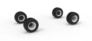 Wheel Set of Vintage Dirt late model Race car V3 Scale 1:25