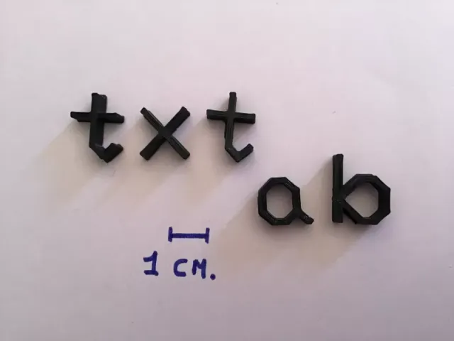 TXT lowercase 3D letters STL file — Фото 2 из 5