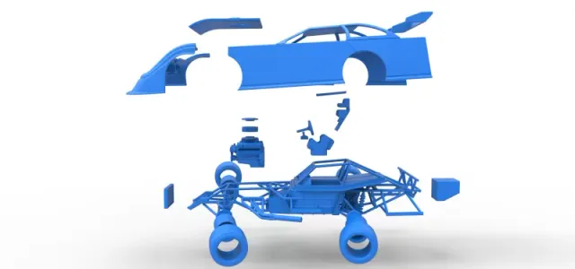Super Dirt Late model for Pavement while turning Scale 1:25 — Фото 29 из 30