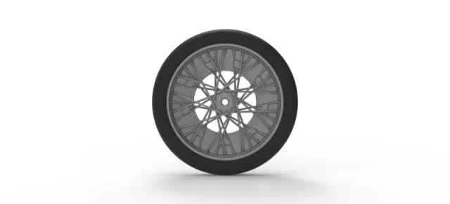 Front wire wheel of vintage dragster Version 3 Scale 1:25 — Image 10 of 14