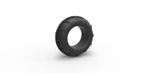 Diecast dune buggy front tire 11 Scale 1:25
