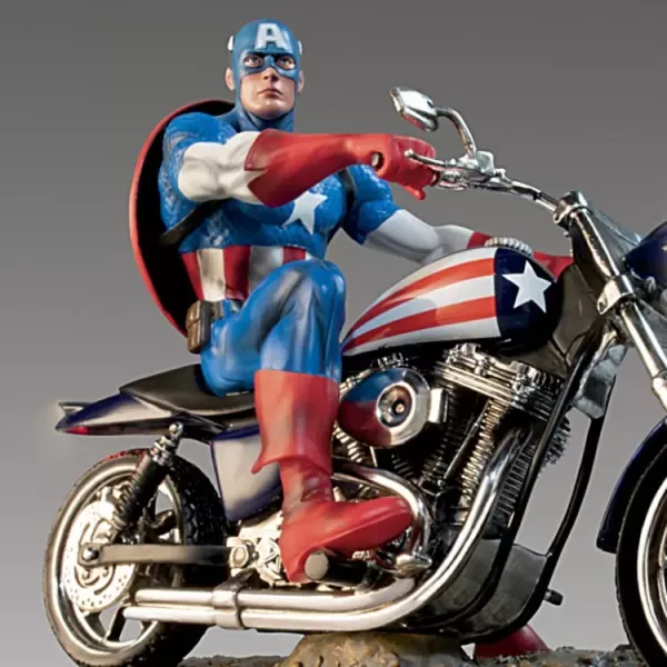 Captain America On Motorcycle Print Model 3D STL — Image 3 of 7