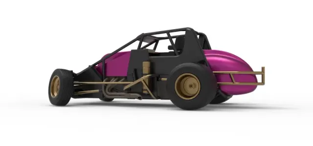 Dirt Silver Crown Car while turning Scale 1:25 — Image 13 of 30