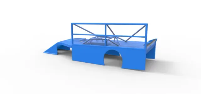 Shell of Asphalt Modified stock car with side wing Scale 1:25 — Image 10 of 27