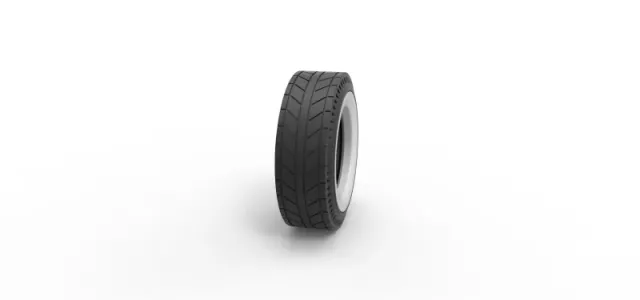 Whitewall rear tire of vintage dragster Version 6 Scale 1:25 — Фото 3 из 10