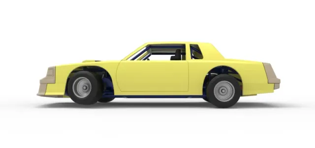 Vintage Dirt late model race car while turning Scale 1:25 — Image 9 of 30