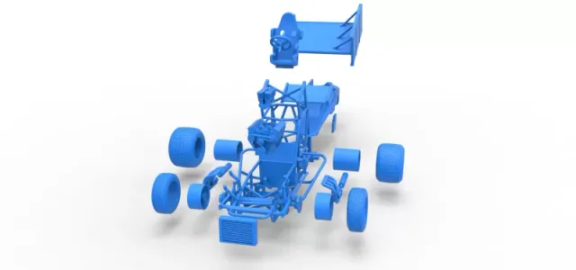 Vintage Winged Sprint car Scale 1:25 — Фото 28 из 31