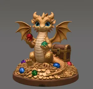 Treasure Guardian Dragon STL File 3D Print