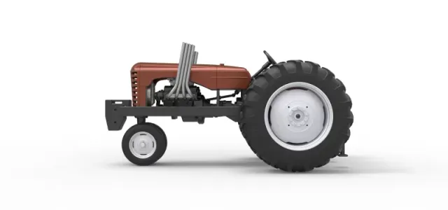 Vintage Small block Pulling tractor Version 4 Scale 1:25 — Фото 9 из 30