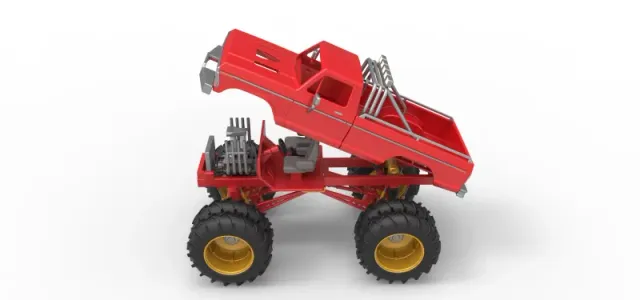 Vintage Monster Truck with double wheels Scale 1:25 — Фото 23 из 31
