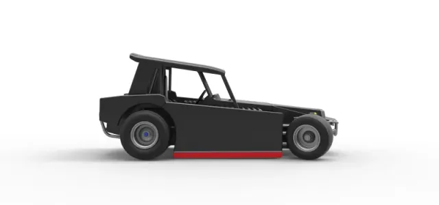 Vintage Dirt Modified stock car V6 while turning Scale 1:25 — Фото 22 из 31
