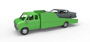 Vintage Transporter truck for Race car Version 3 Scale 1:25