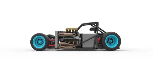 Supermodified front engine race car Base Version 2 Scale 1:25 — Фото 9 из 31