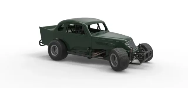 Vintage Dirt Modified stock car while turning Scale 1:25 — Image 24 of 30
