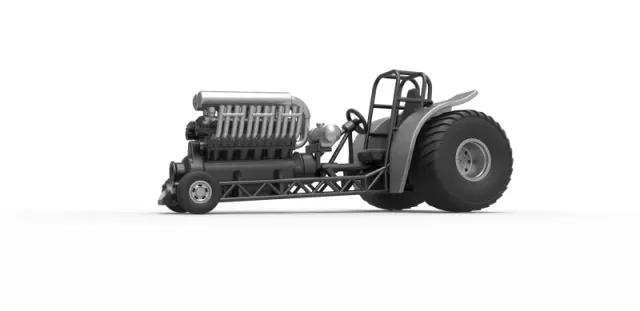 Diecast Mini Rod pulling tractor with V12 engine Scale 1 to 25 — Фото 2 из 31