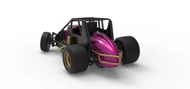 Dirt Silver Crown Car while turning Scale 1:25 — Image 14 of 30
