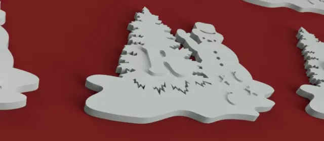 CHRISTMAS SNOWMAN 3D letters stl file — Фото 9 из 11