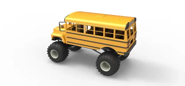Vintage School bus Monster Truck Scale 1:25 — Фото 12 из 26