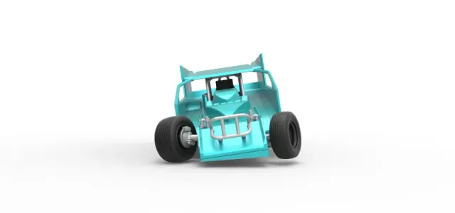 Northeast Outlaw Dirt Modified stock car while turning 1:25 — Фото 3 из 29