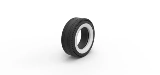 Whitewall rear tire of vintage dragster Version 8 Scale 1:25 — Фото 2 из 10