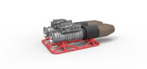 2 Jet engines on the frame Scale 1:25