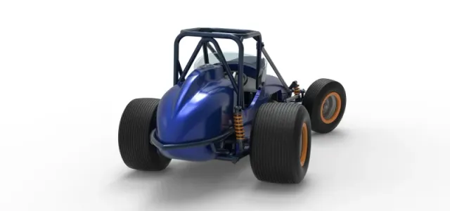 Dirt Silver Crown Champ car while turning Scale 1:25 — Фото 18 из 30