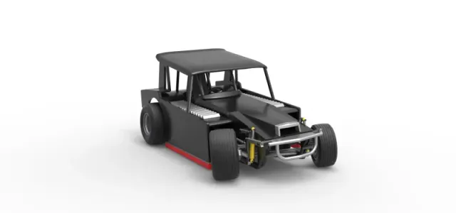 Vintage Dirt Modified stock car V6 while turning Scale 1:25 — Фото 26 из 31