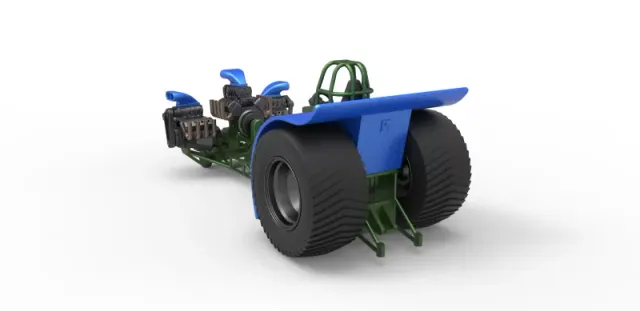 Diecast Pulling tractor with 3 engines V8 Version 6 Scale 1:25 — Фото 10 из 30
