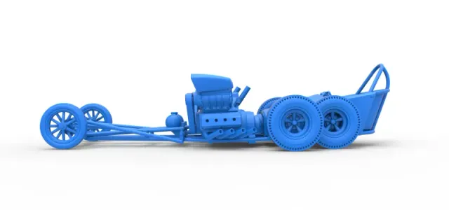 Diecast Front engine old school 6 wheeled dragster Scale 1:25 — Image 17 of 31