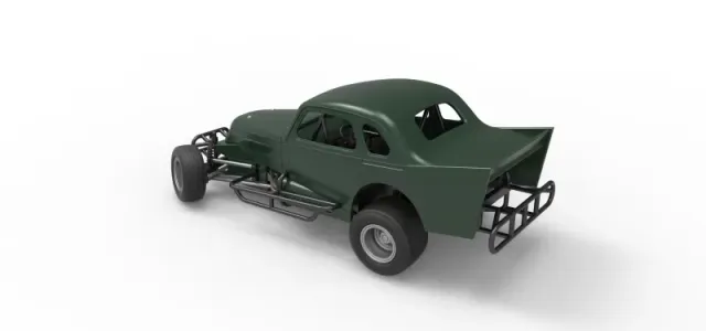 Vintage Dirt Modified stock car while turning Scale 1:25 — Image 12 of 30
