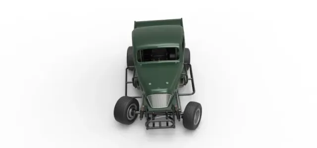 Vintage Dirt Modified stock car while turning Scale 1:25 — Image 8 of 30