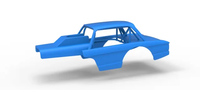 Shell of Vintage Dirt Modified stock car Version 10 Scale 1:25 — Фото 15 из 15