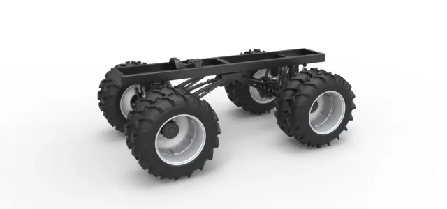 Chassis of Vintage Monster Truck with double wheels Scale 1:25 — Фото 26 из 26