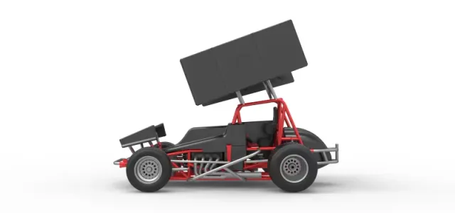 Vintage Winged Sprint car Scale 1:25 — Фото 9 из 31