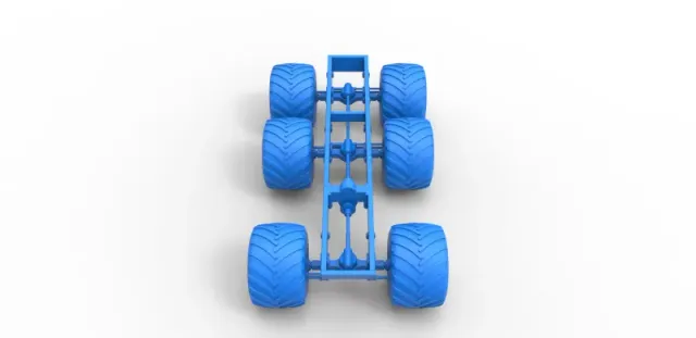 Diecast old school monster truck chassis 6x6 Scale 1:25 — Фото 18 из 31