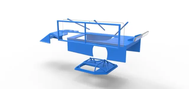 Shell of Asphalt Modified stock car with side wing Scale 1:25 — Image 25 of 27
