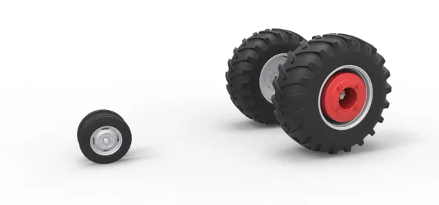 Wheel Set of Vintage Pulling tractor Scale 1:25 — Фото 12 из 12