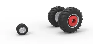 Wheel Set of Vintage Pulling tractor Scale 1:25