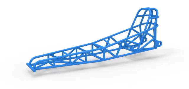 Frame of old school Front engine dragster Version 7 Scale 1:25 — Фото 13 из 13